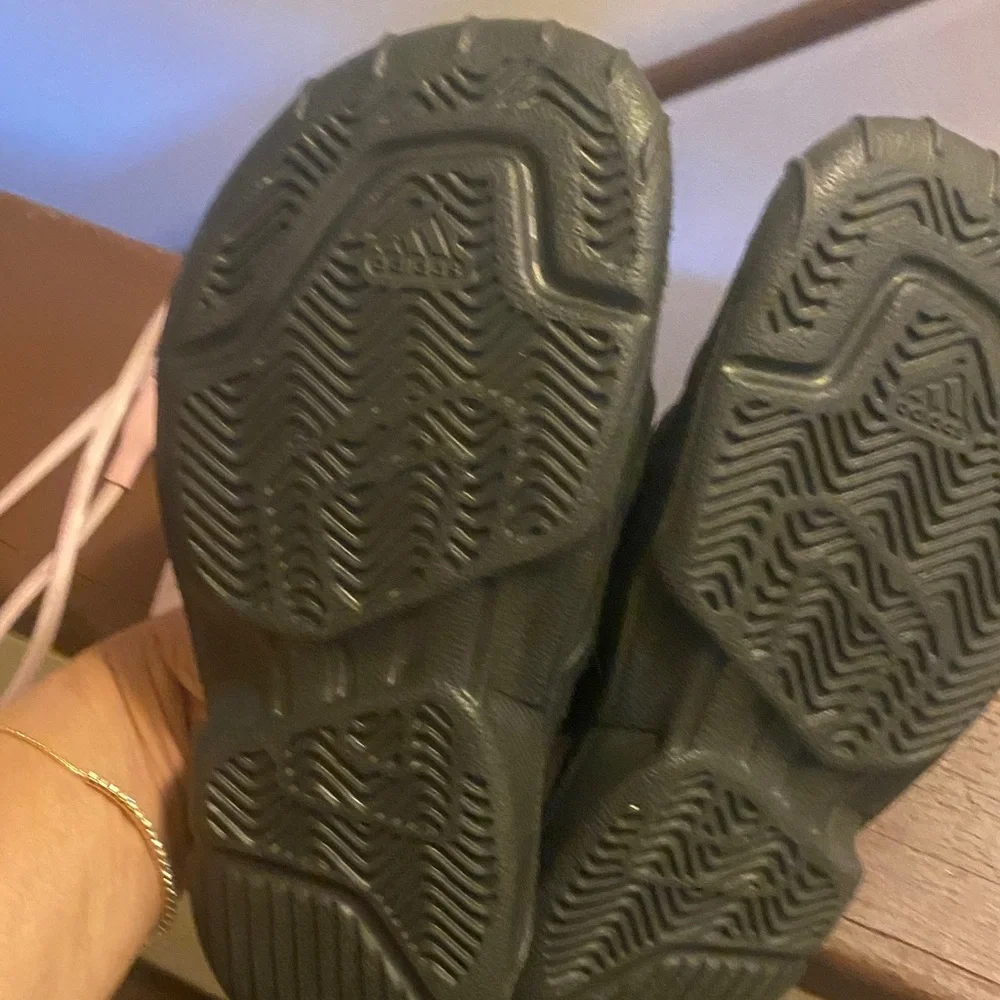 Adidas Black and Tan Slide Sandals - Picture 3 of 4